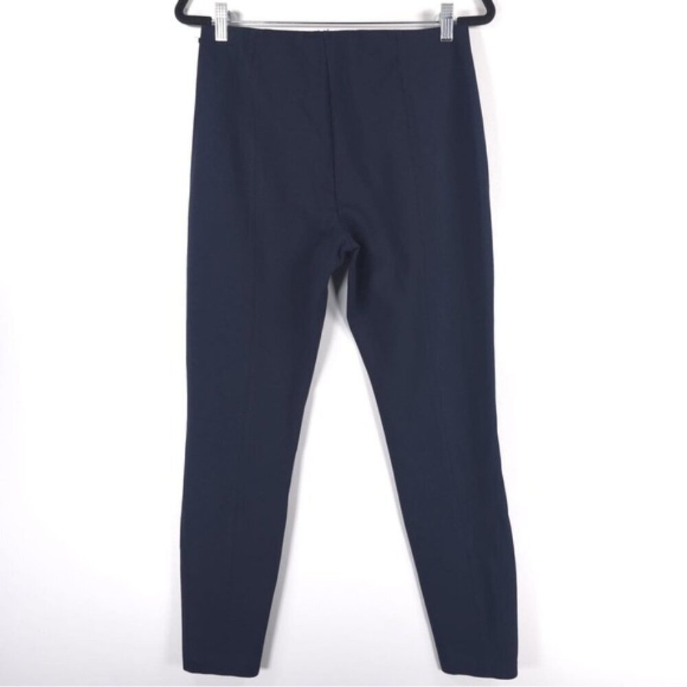POLO RALPH LAUREN Navy Pull‎ On Dress Pants Ponte Elastic Waist Zip Hem Size 12 - Picture 2 of 12